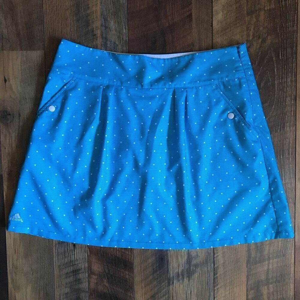 Adidas Climacool Blue skort skirt shorts Size 8 pleated tennis pickleball golf